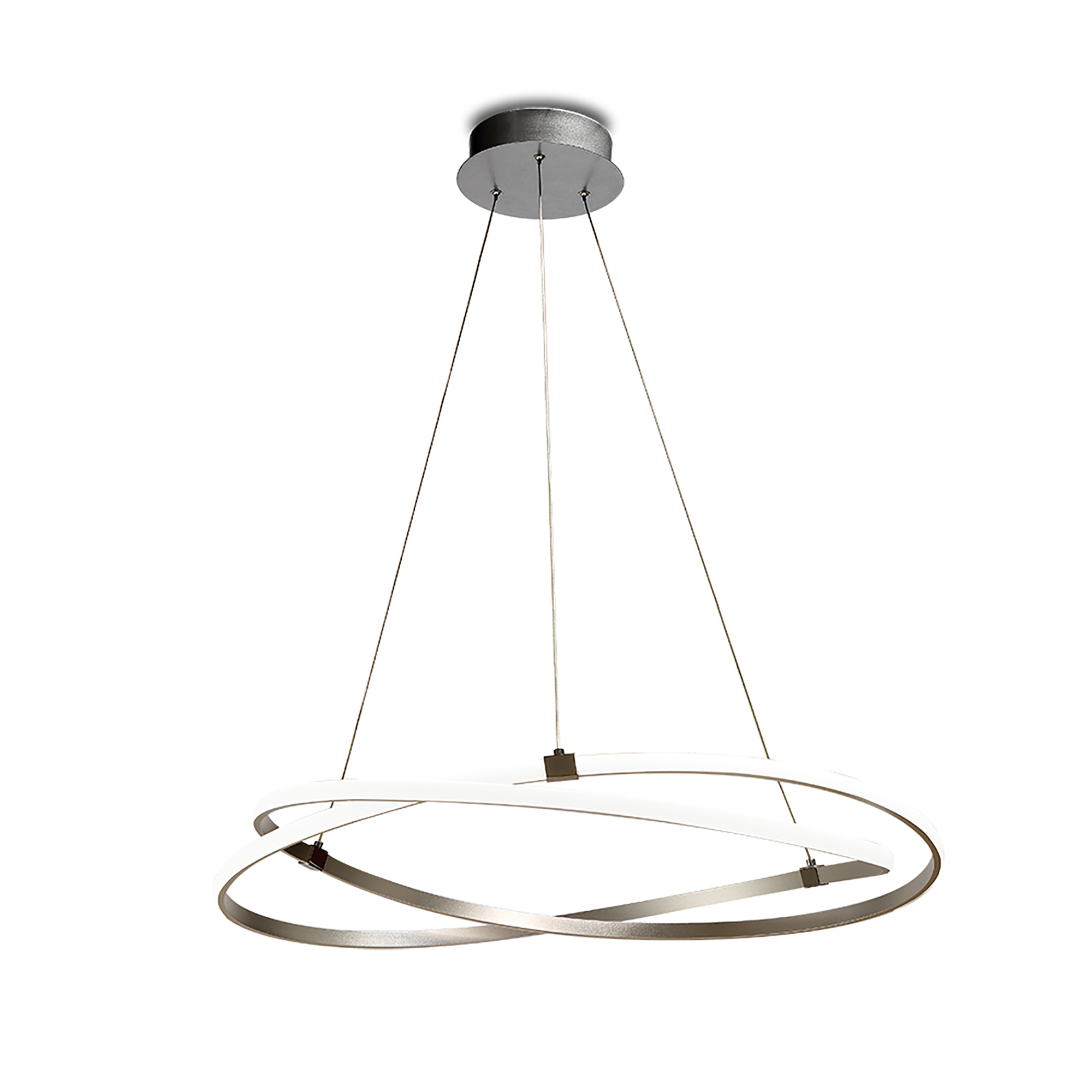 M5381  Infinity 60W LED Pendant Light Silver